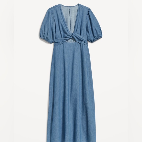 NWT! Women’s Fit & Flare Twist-Front Maxi Dress XS P - Picture 4 of 10